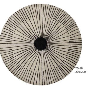 Modern Round Sunburst Rug
