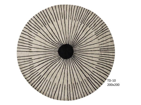 Modern Round Sunburst Rug