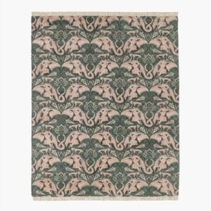 Handwoven Elephant Motif Rug